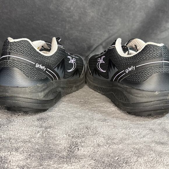 Slightly Used Women's GDEFY Mighty Walk Athletic Shoes- Size 9 Black and Purple - Picture 7 of 7